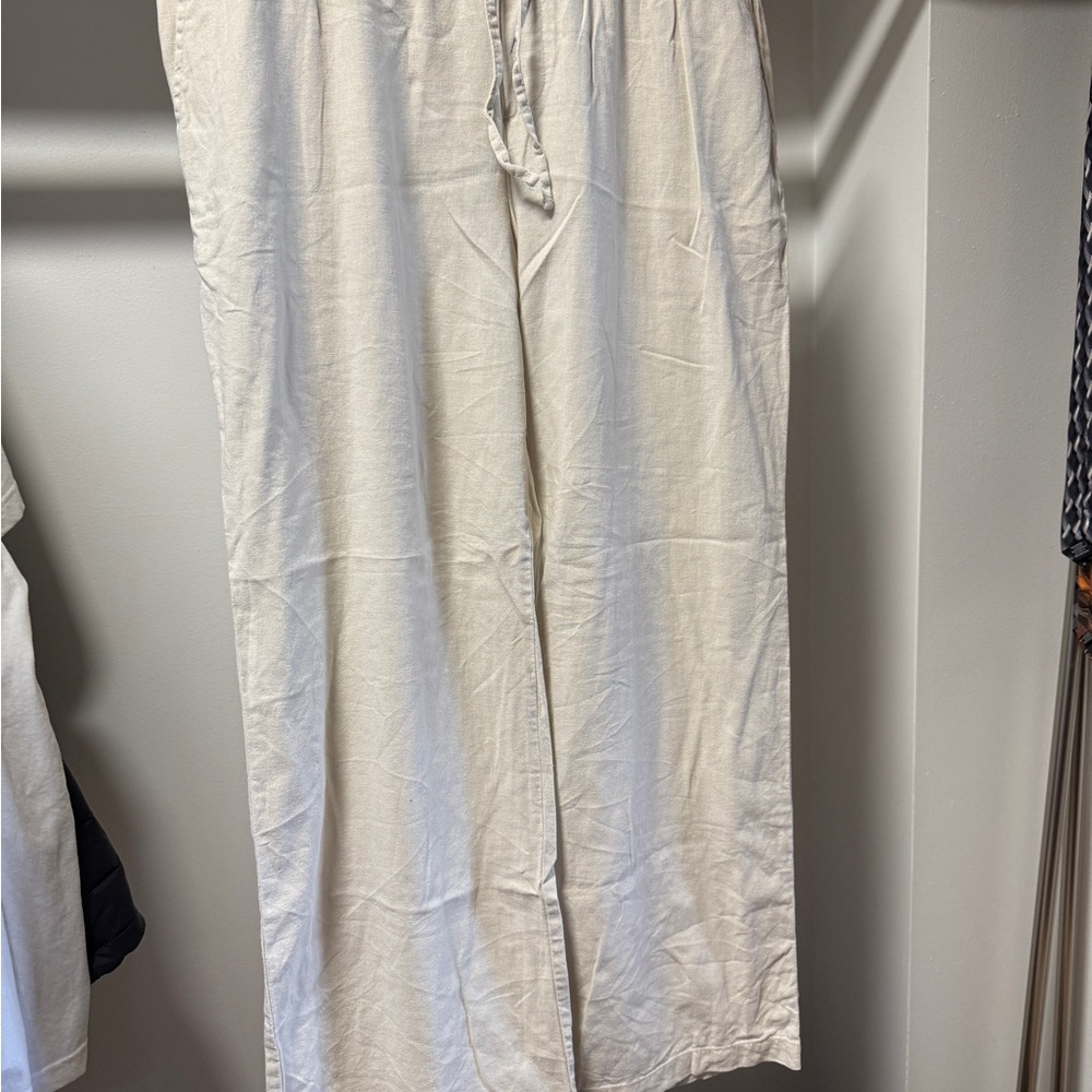 Old Navy Beige Linen Pants